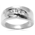 Gents diamond ring design white gold ring for men three stone diamond engagement ring design