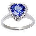 PERFECT ENGAGEMENT RING IN DISMOND AND TANZANITE, 